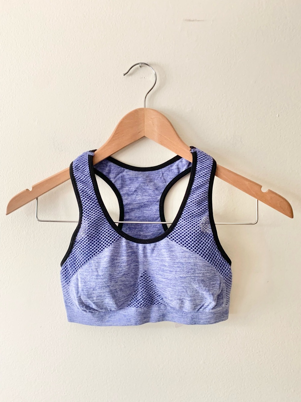 NEW Primark Secret Possessions Heathered Lavender and Black Racerback Sports Bra